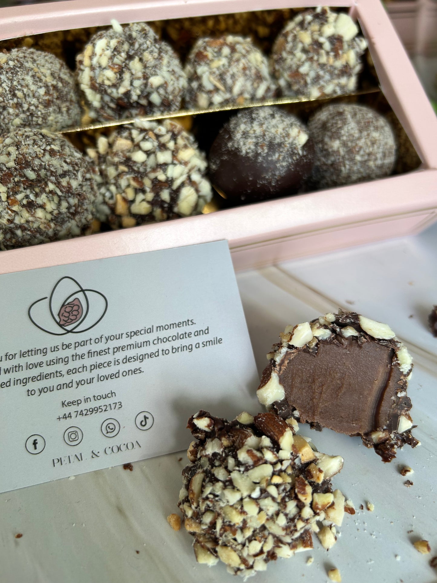 Almond Chocolate Truffles — Box of 8
