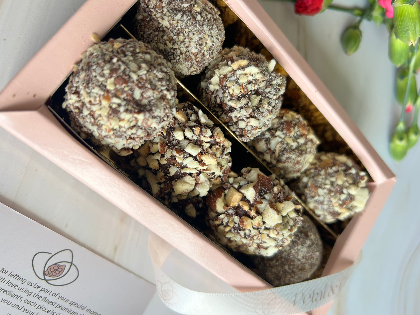 Almond Chocolate Truffles — Box of 8
